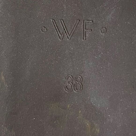 WF WHAT FOR Cognac Leather Yellow Heel Sandals 38 - Picture 12 of 15